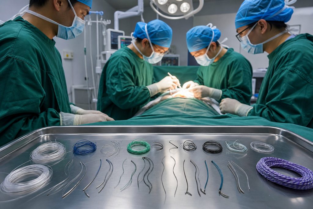 suture types used in China surgery cost - medical illustration