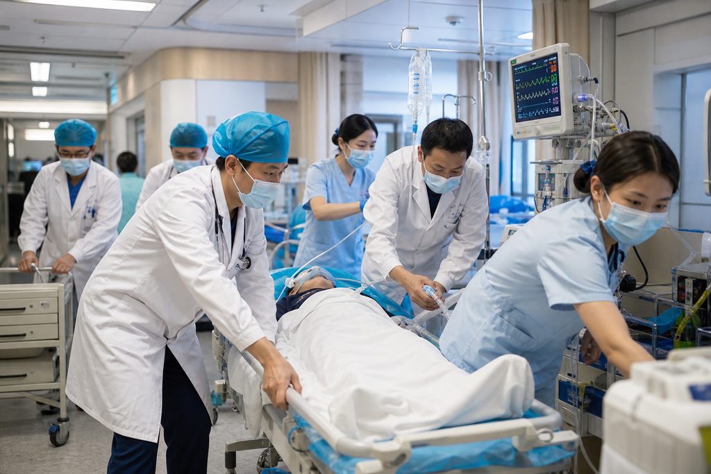 code blue survival rates in Chinese hosp - medical illustration