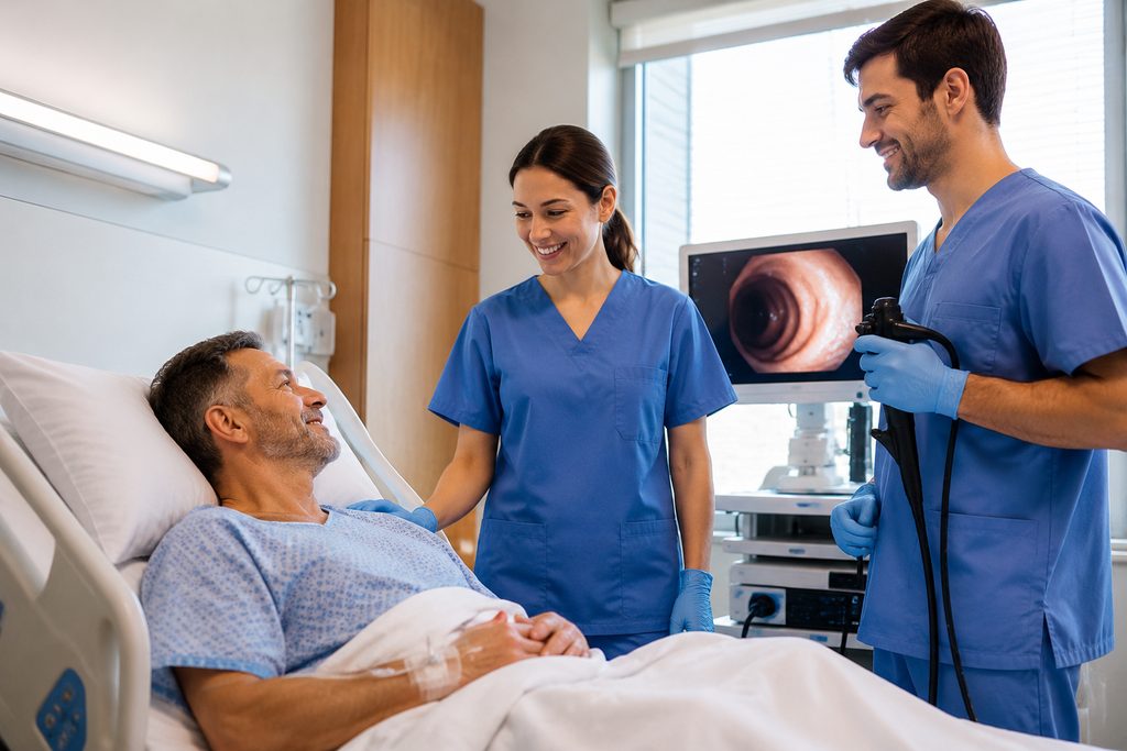 colonoscopy cost China - medical illustration