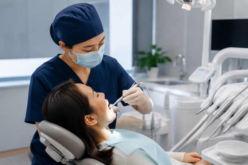 deep cleaning teeth cost China - medical illustration