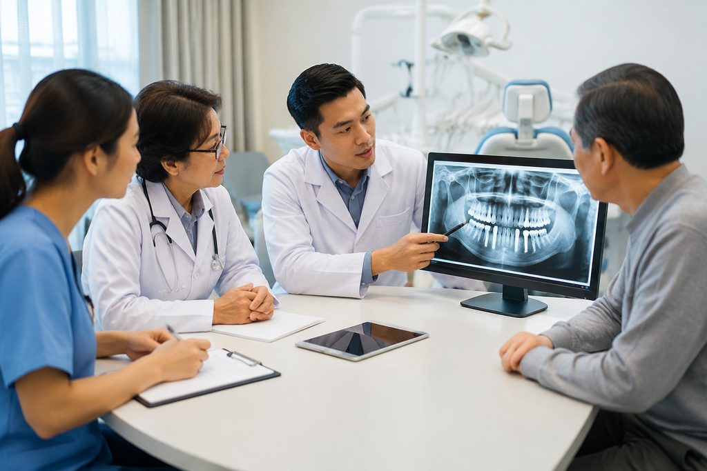dental implant cost China diabetic - medical illustration