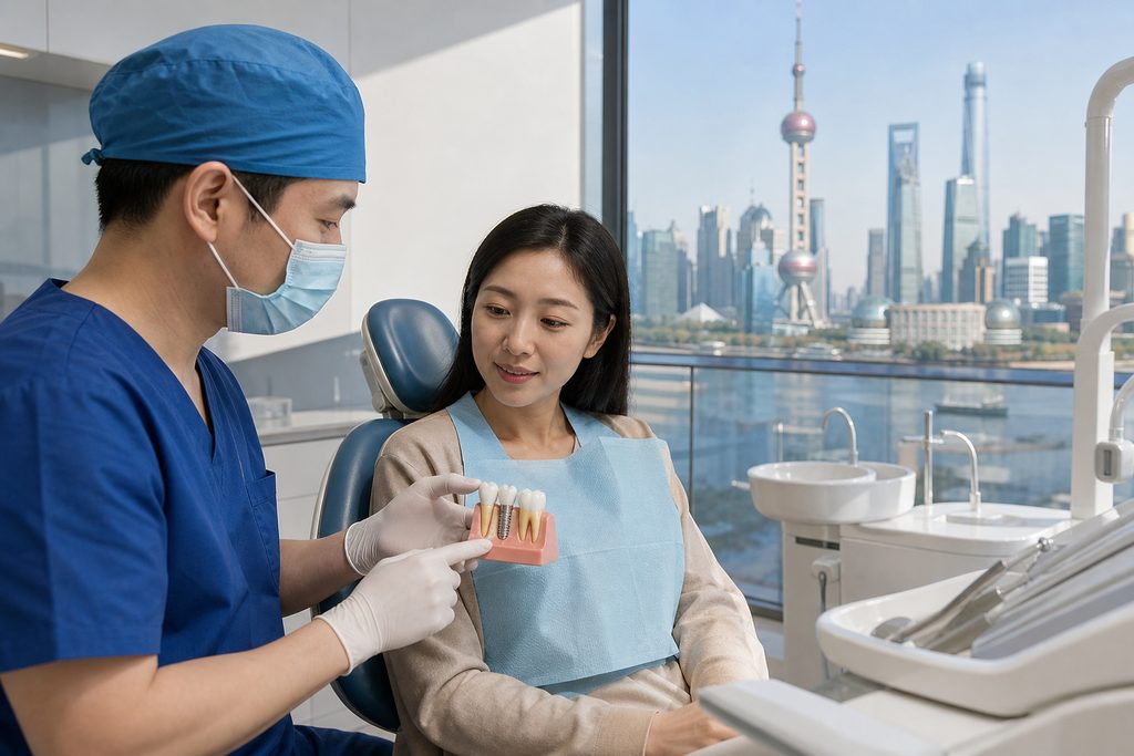 dental implant cost China - medical illustration