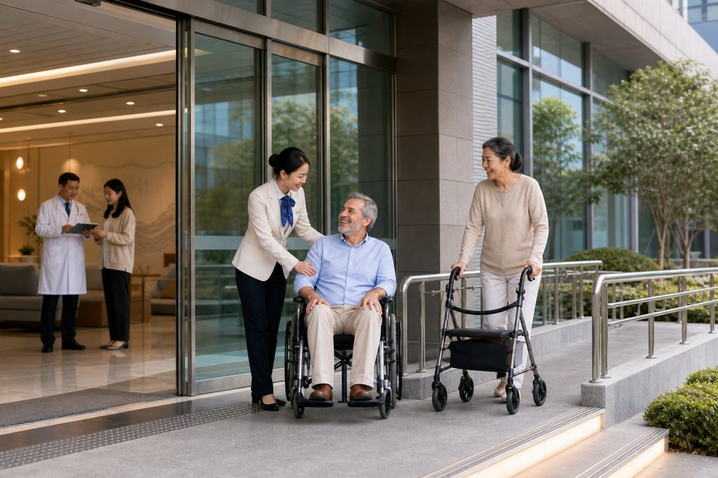 wheelchair accessible medical tourism Ch - medical illustration