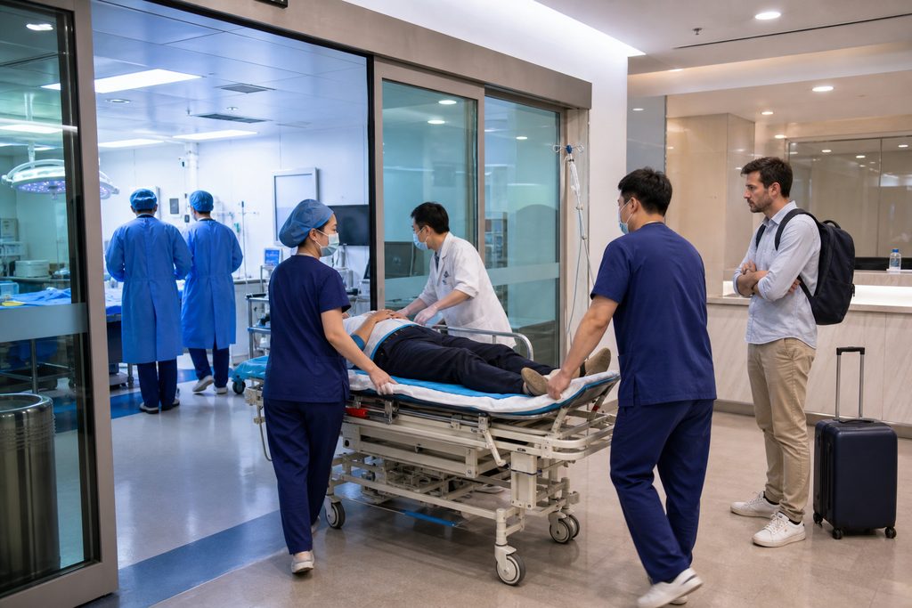 emergency surgery for foreigners in Chin - medical illustration