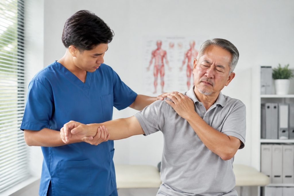 frozen shoulder treatment cost China - medical illustration