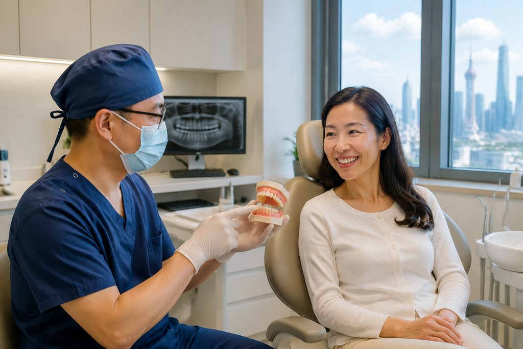 full mouth restoration Shanghai Ninth Pe - medical illustration