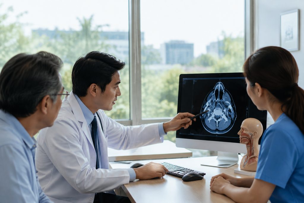 head and neck tumor second opinion China - medical illustration