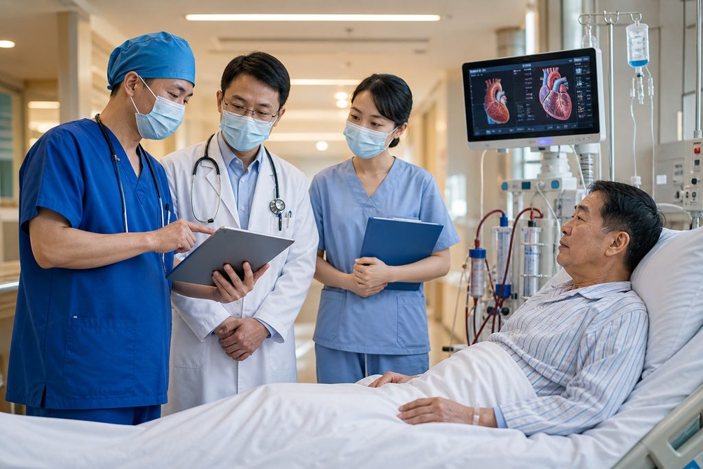 heart surgery with kidney disease China - medical illustration
