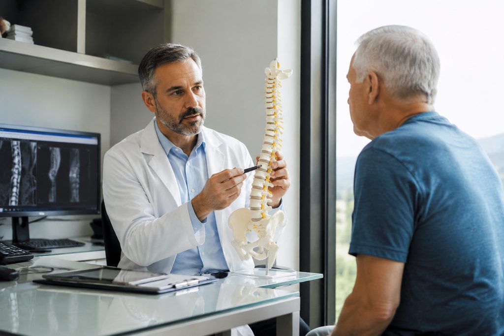 spine surgery height loss permanent - medical illustration