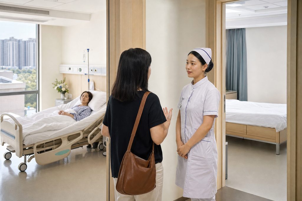 how to request room change in Chinese ho - medical illustration