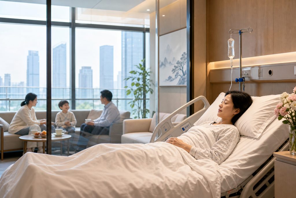 family accommodation during hospital sta - medical illustration