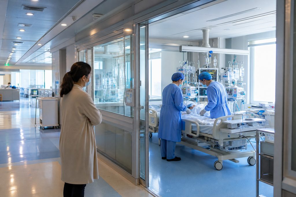 ICU safety standards China - medical illustration
