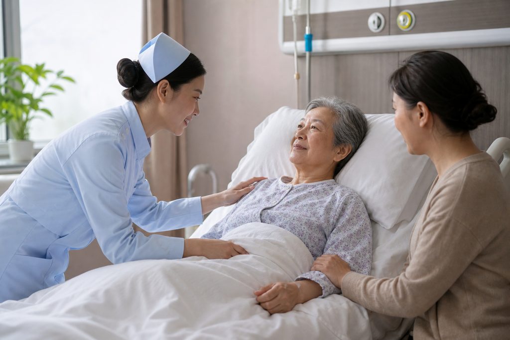 private nursing care for elderly in Chin - medical illustration