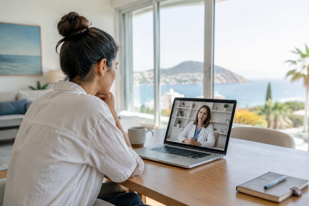 can I do IVF remotely from another count - medical illustration