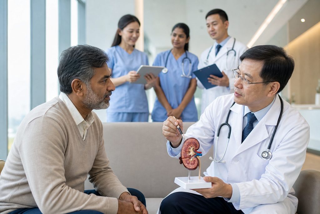 kidney transplant cost China - medical illustration