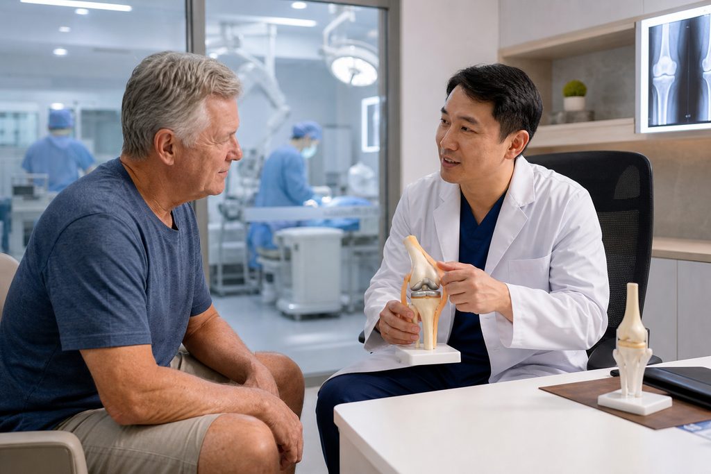 knee replacement cost China - medical illustration