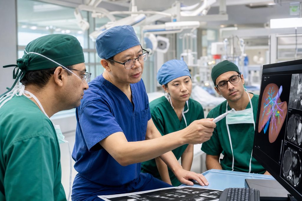 complex liver resection cost China vs Pa - medical illustration