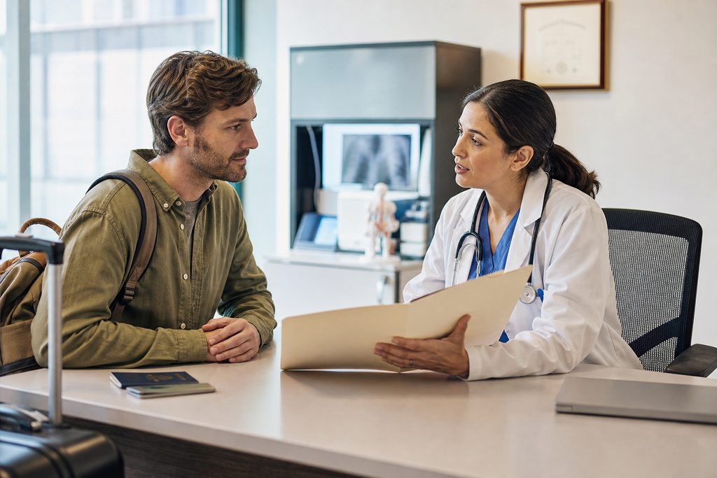 medical history form for new doctor afte - medical illustration