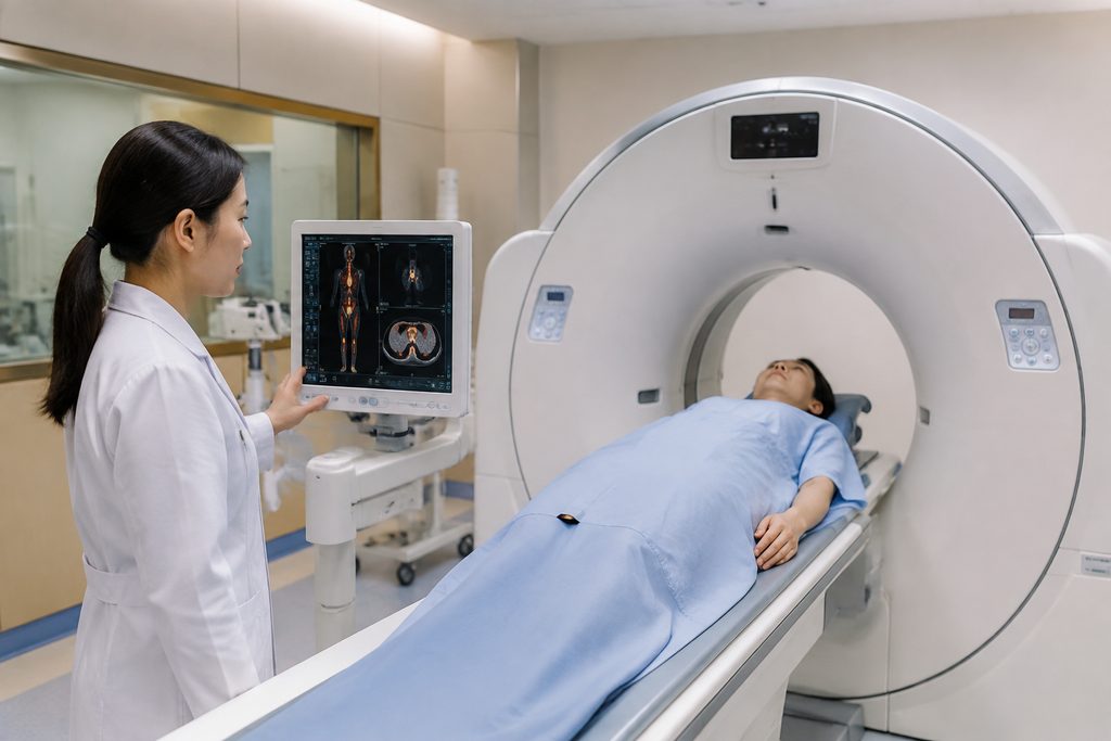 PET-CT scan cost China - medical illustration