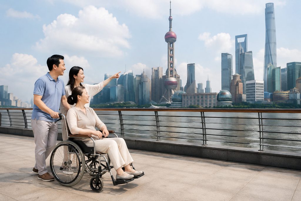 medical tourism packages China with fami - medical illustration