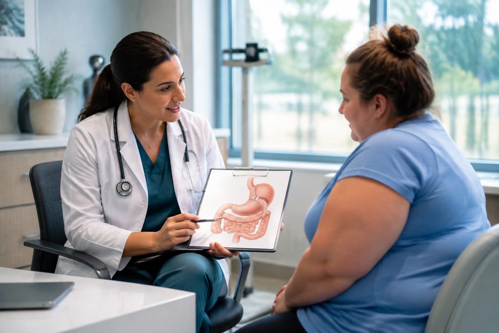 gastric bypass reflux improvement China - medical illustration
