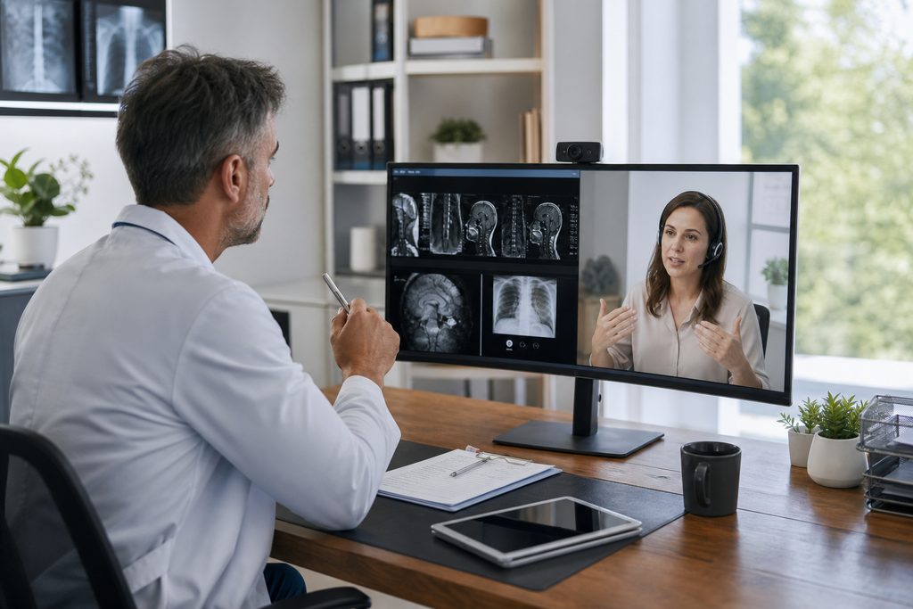 remote specialist review cost China - medical illustration