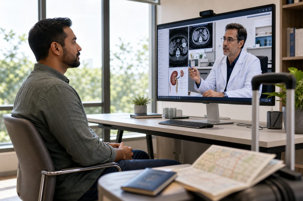 remote urology second opinion cost China - medical illustration