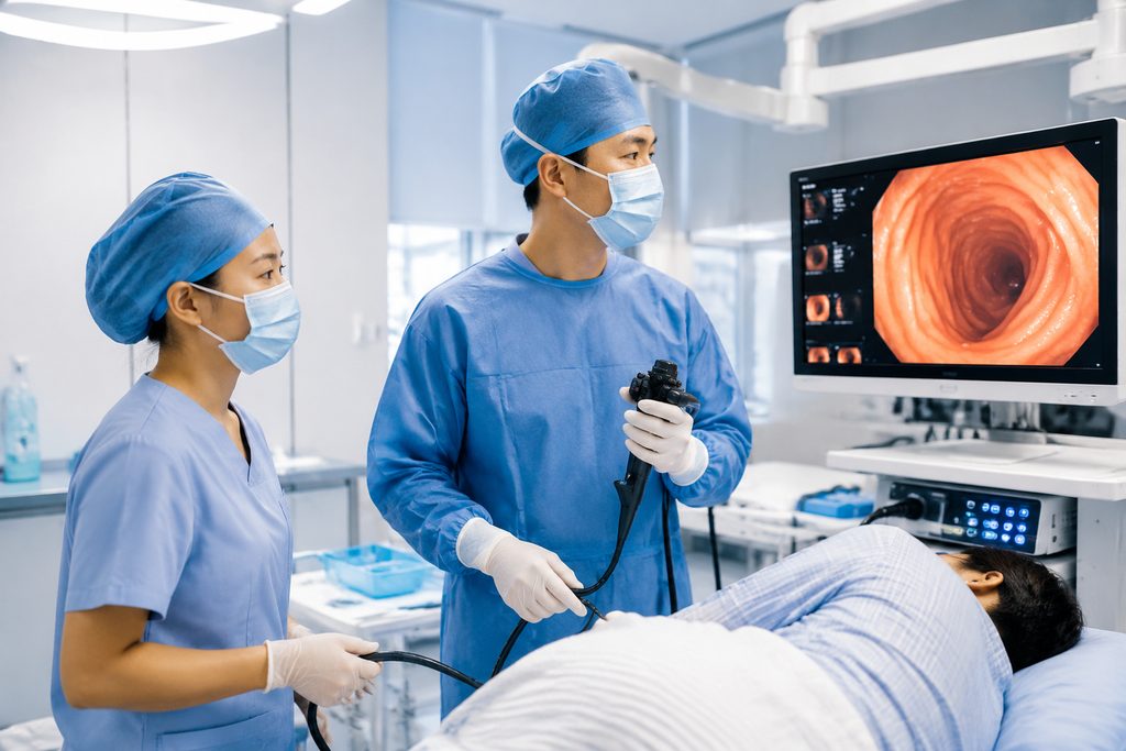 colonoscopy cost China - medical illustration