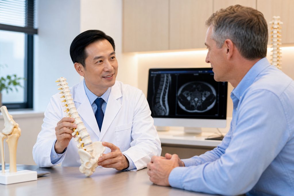 spine surgery cost China for Australians - medical illustration