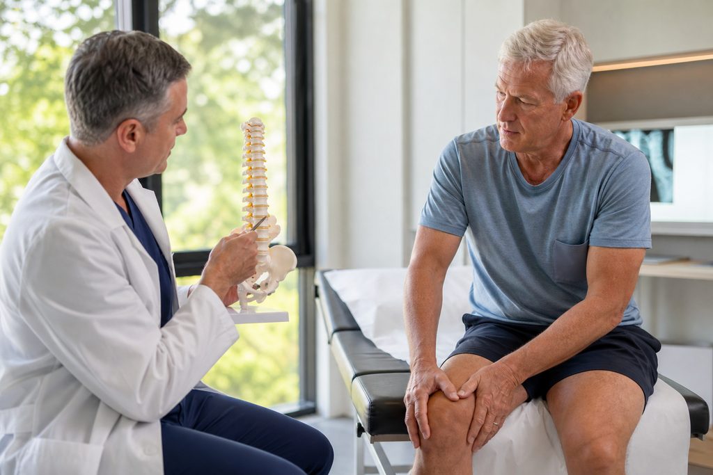 spine surgery for leg weakness cost Chin - medical illustration