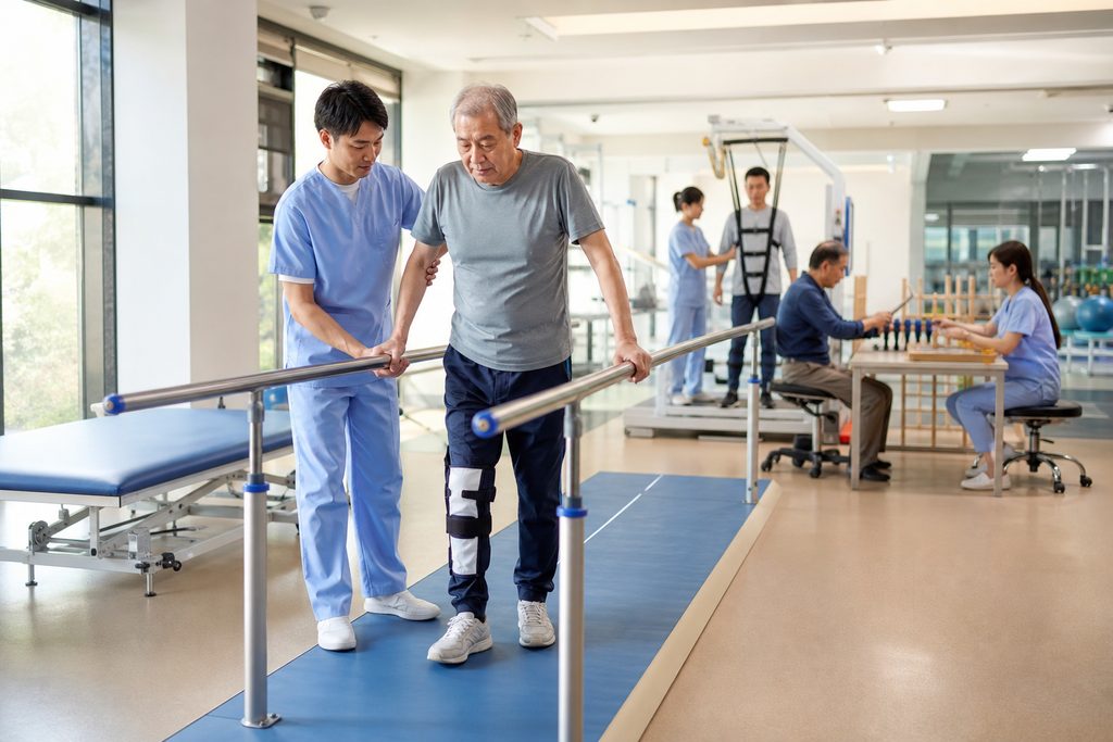 stroke rehabilitation cost China - medical illustration