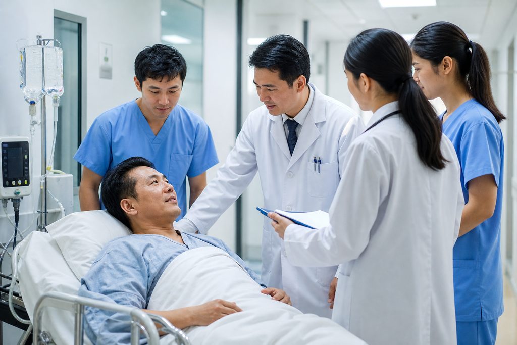 surgery complications management China c - medical illustration