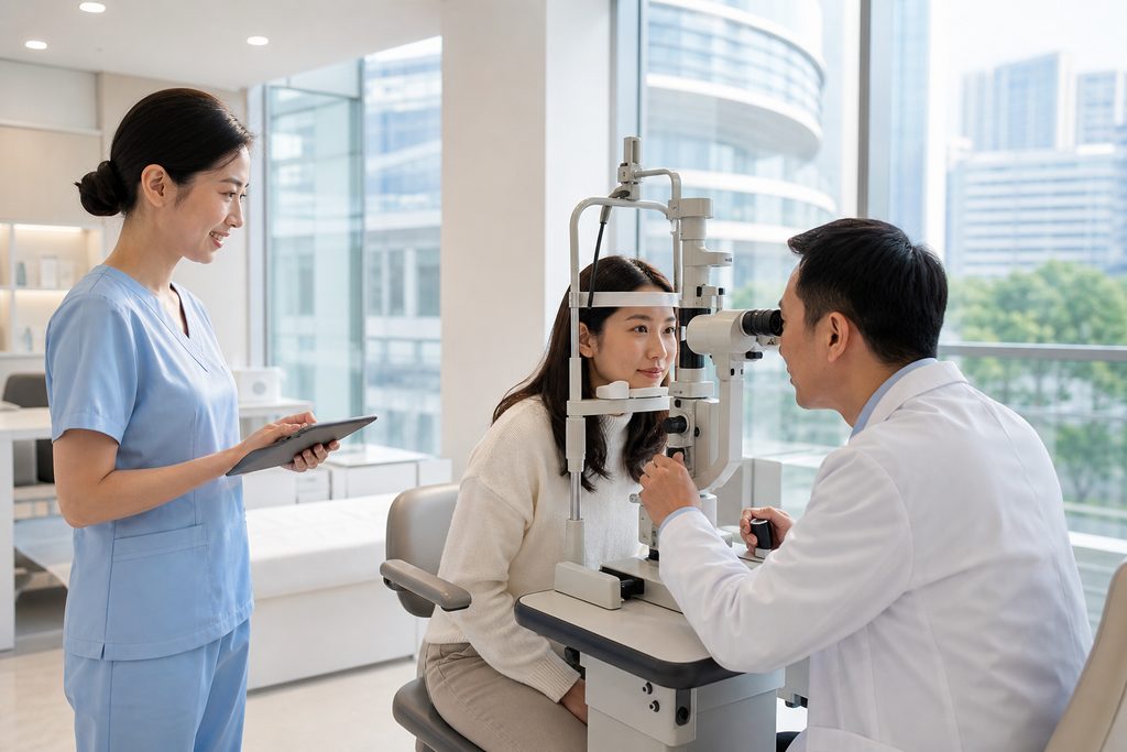 Tianjin Eye Hospital international patie - medical illustration