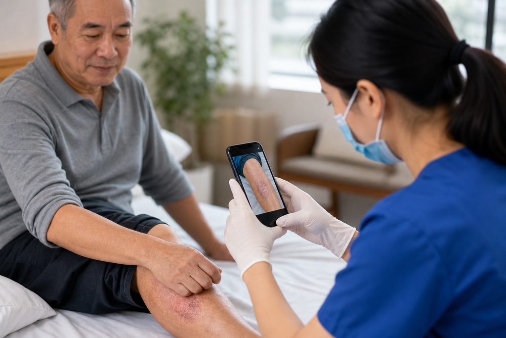 remote wound assessment service China co - medical illustration