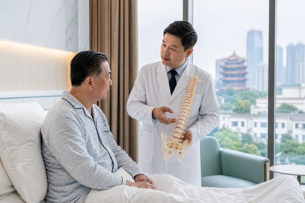 spinal fusion surgery cost Wuhan China - medical illustration