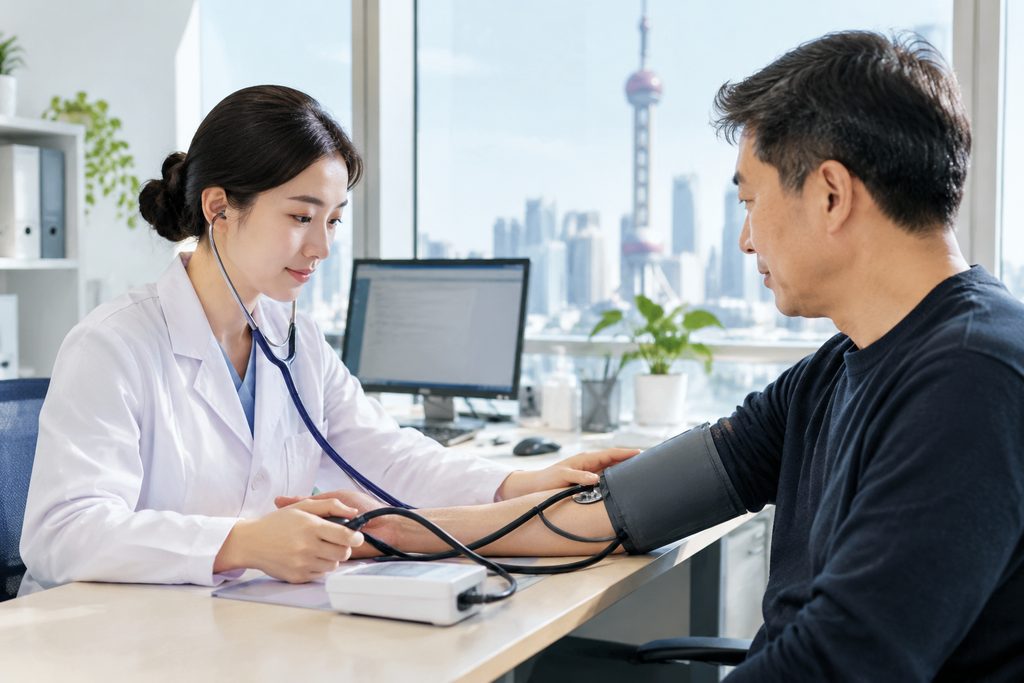 blood pressure check cost China - medical illustration