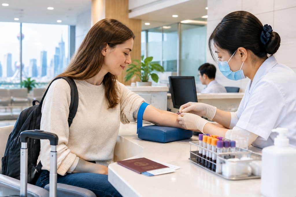 blood test cost China for foreigners - medical illustration