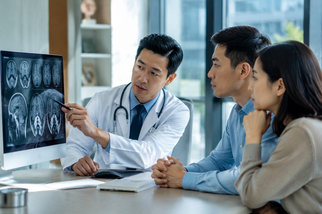 brain tumor surgery cost China - medical illustration
