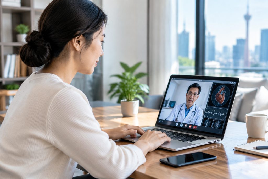 cardiac screening in China - medical illustration
