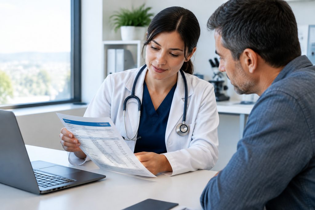 lab accreditation check China hospital - medical illustration
