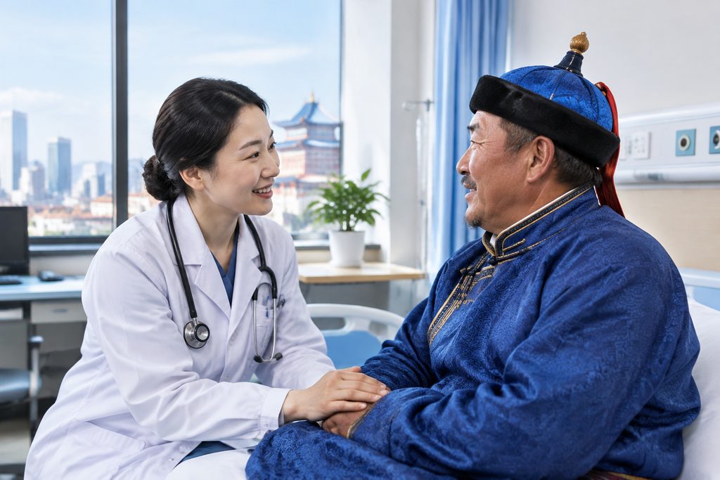 best hospital in China for Mongolian pat - medical illustration