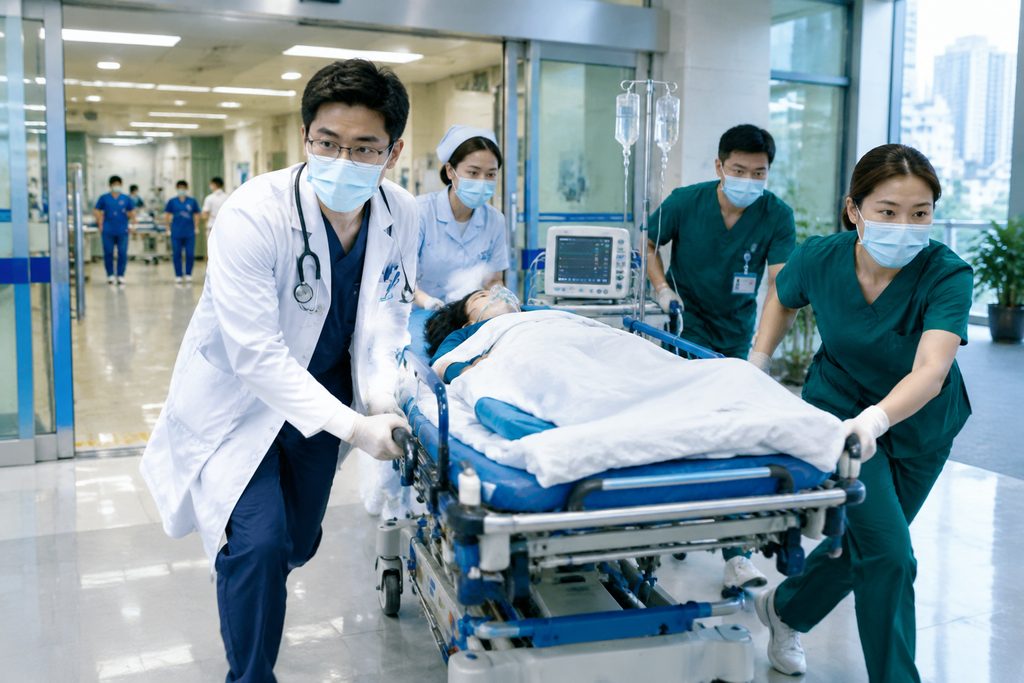 when act fast means run - medical illustration