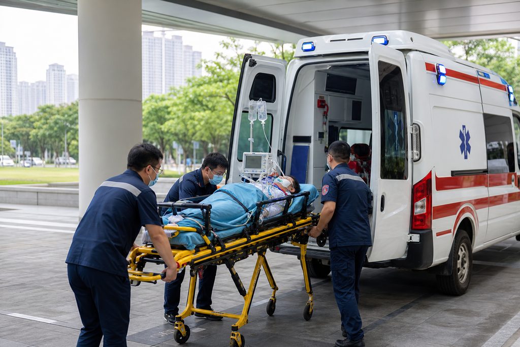 icu ambulance service China cost - medical illustration