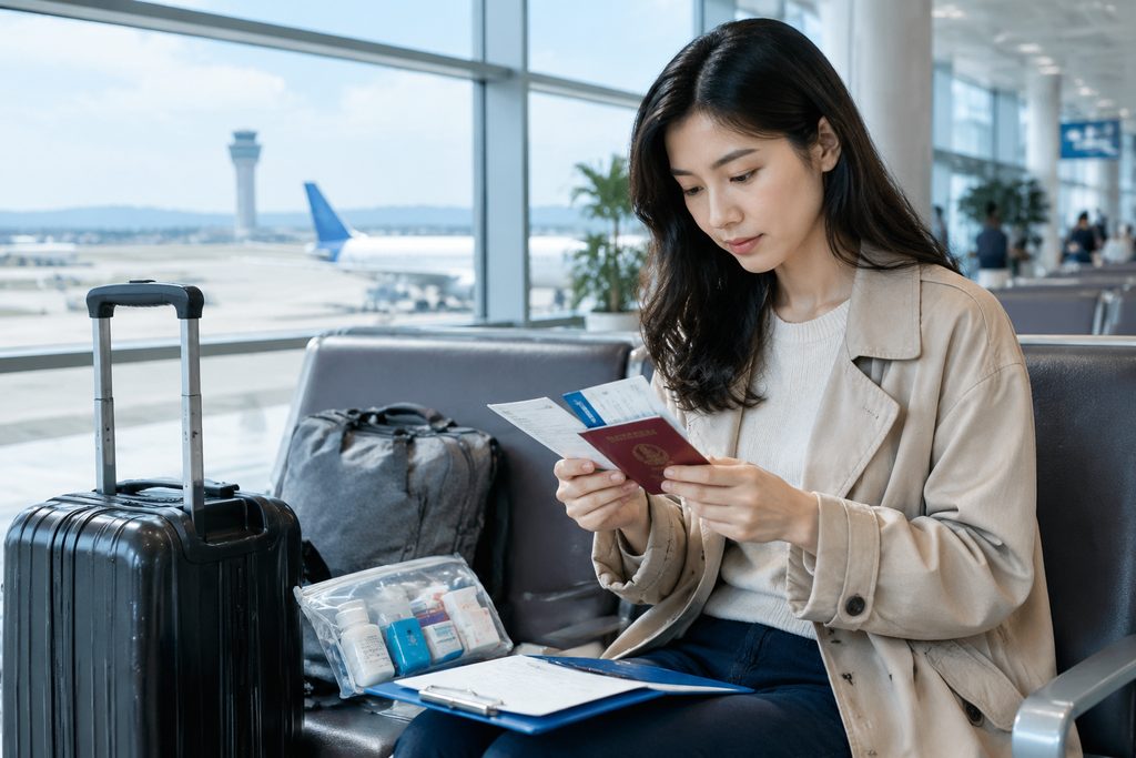 verify these items before you board - medical illustration