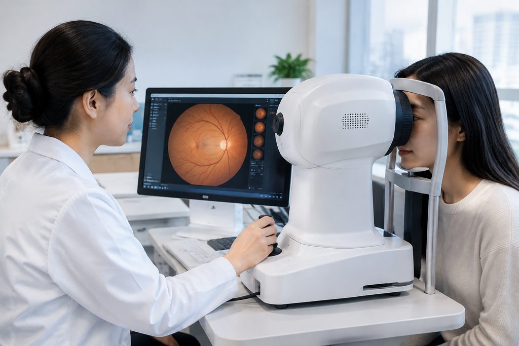 retina scan cost China - medical illustration
