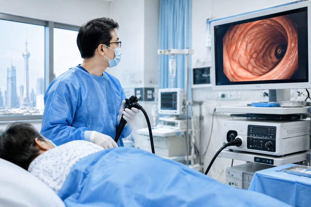 colonoscopy cost China - medical illustration