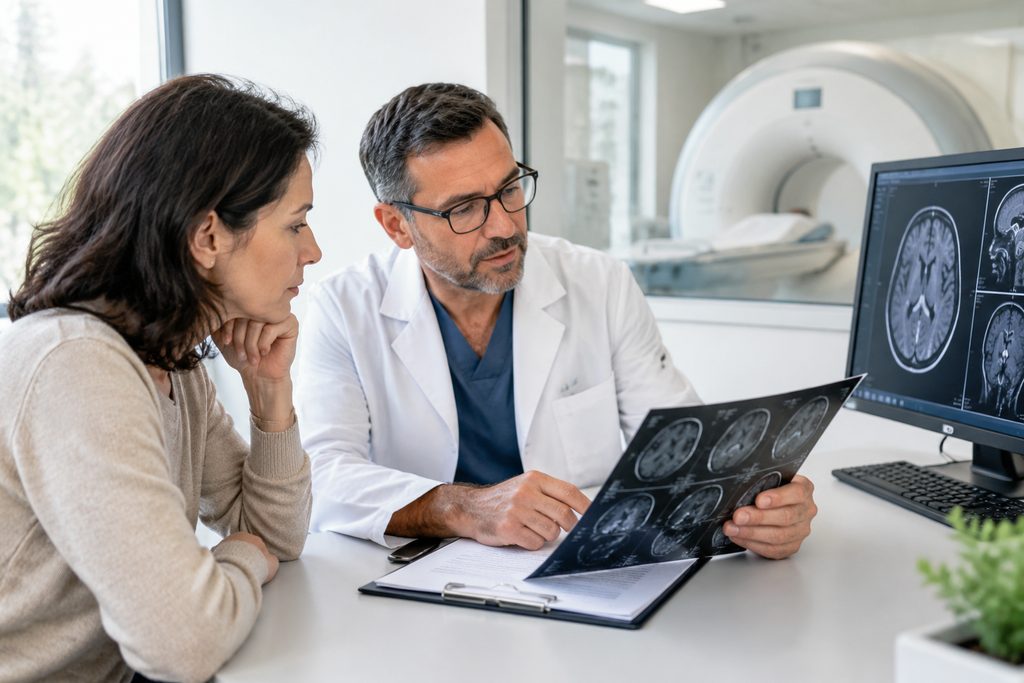 how to confirm an MRI report is authenti - medical illustration