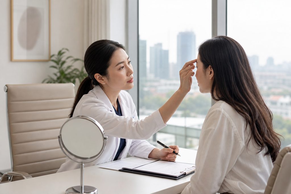 eyebrow transplant cost China - medical illustration