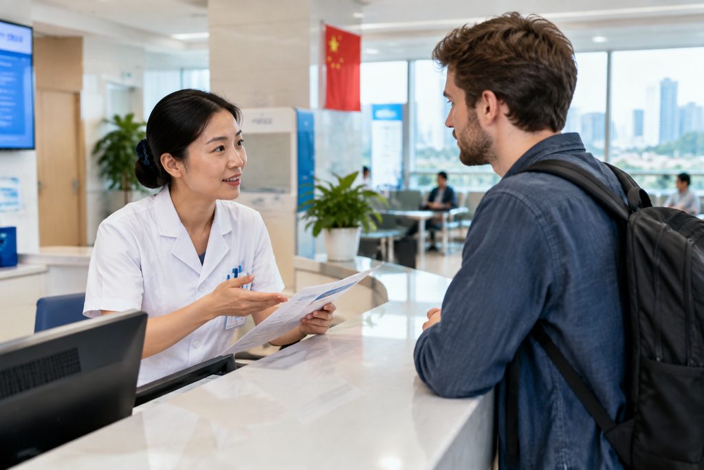 foreigner surcharge in China - medical illustration