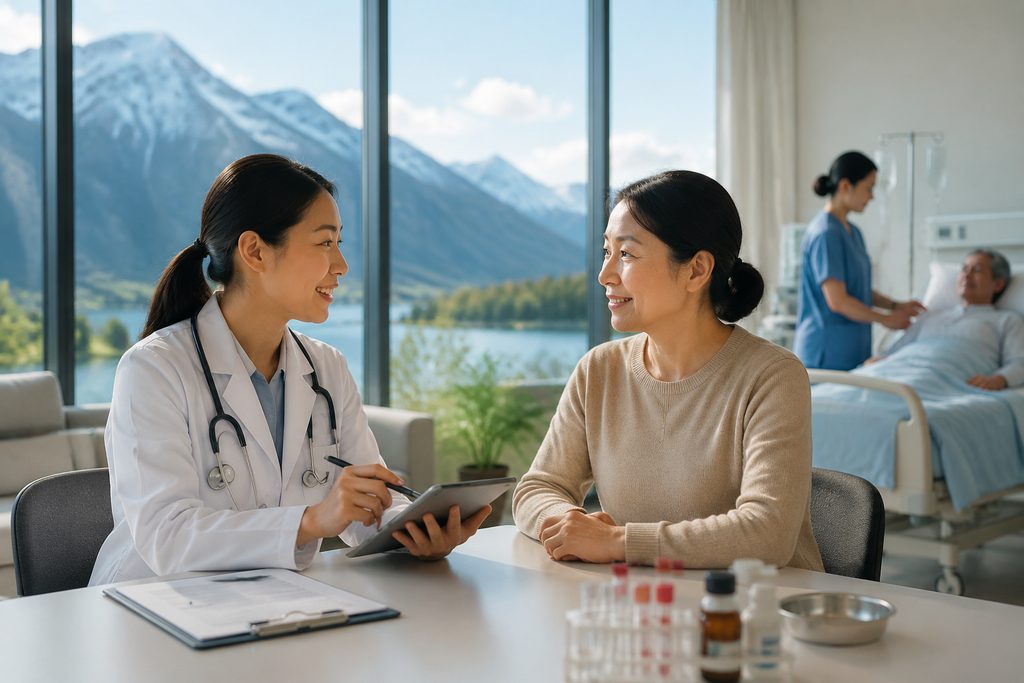 full body checkup and treatment package - medical illustration